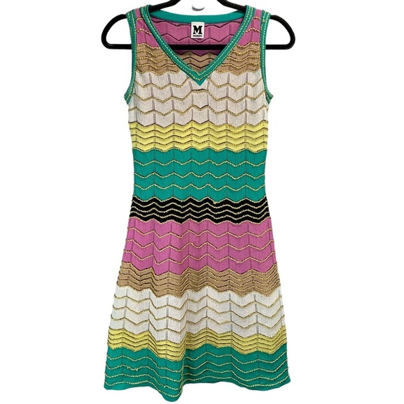 M MISSONI Chevron Patterned Flared Dress - Picture 3 of 11